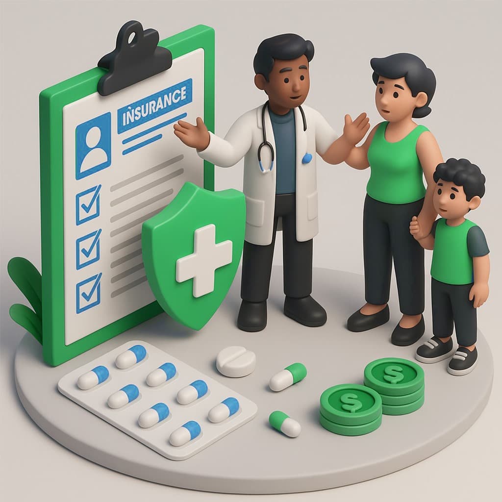 Protected family with health insurance